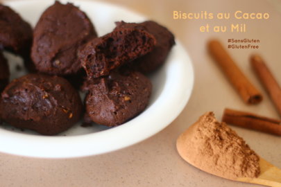 Biscuits sans gluten au Cacao et à la farine de Mil
